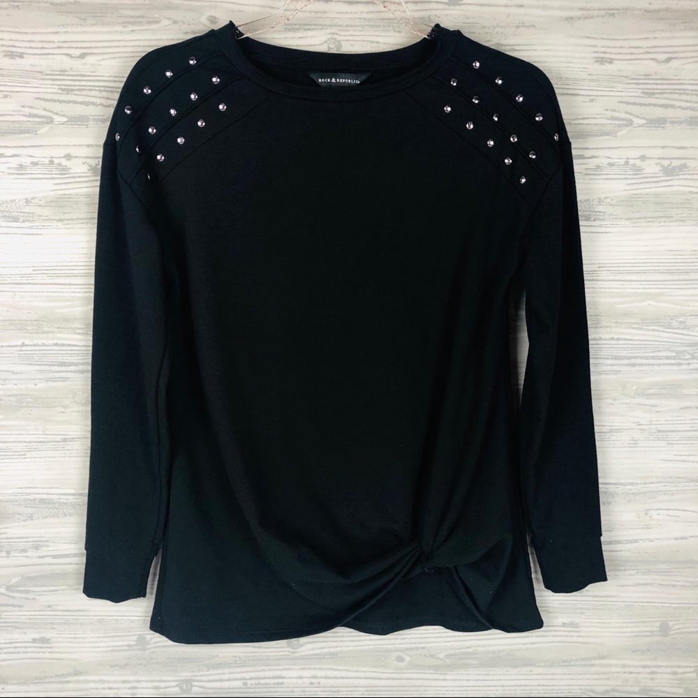 Rock & Republic Studded Sweatshirt, Sz XS